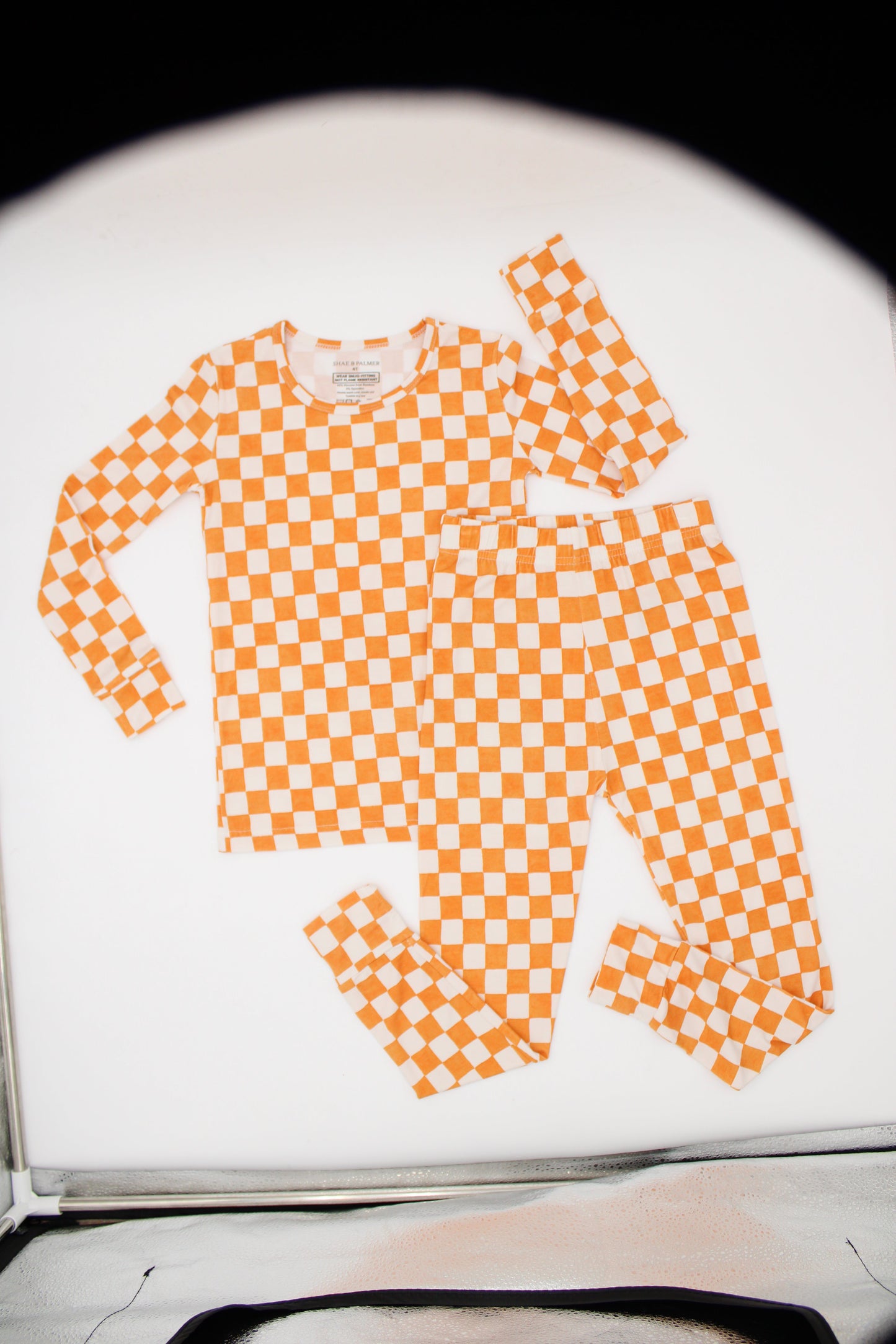 Pumpkin Patch Collection | Big Kids Two-Piece Bamboo Pajamas - Orange