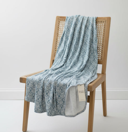 Runway Collection | Bamboo Blanket - Stone Blue