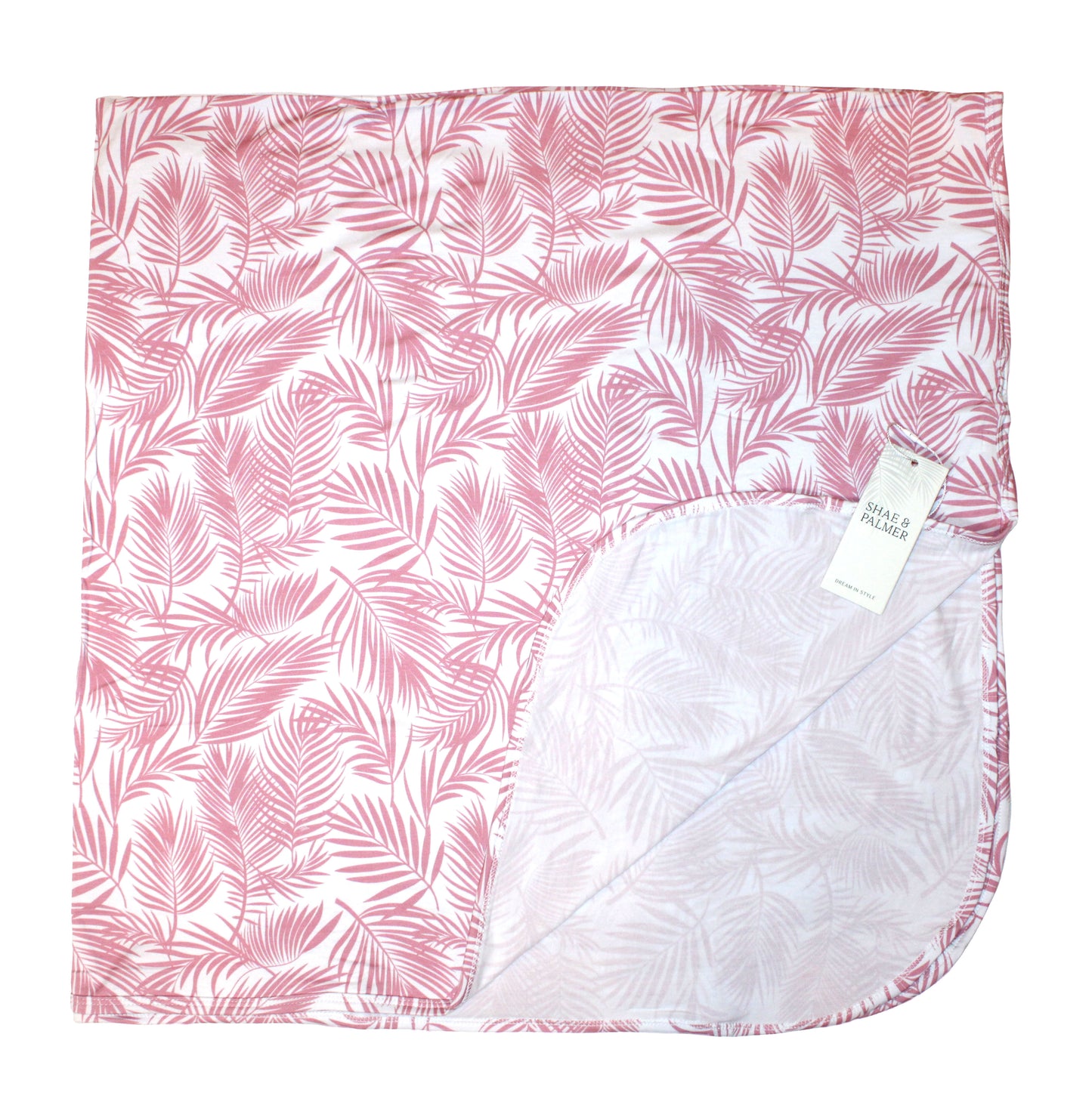 shae & Palmer Cali Coastal pink bamboo baby blanket — soft, breathable, and perfect for cozy naps or beachy nursery vibes.
