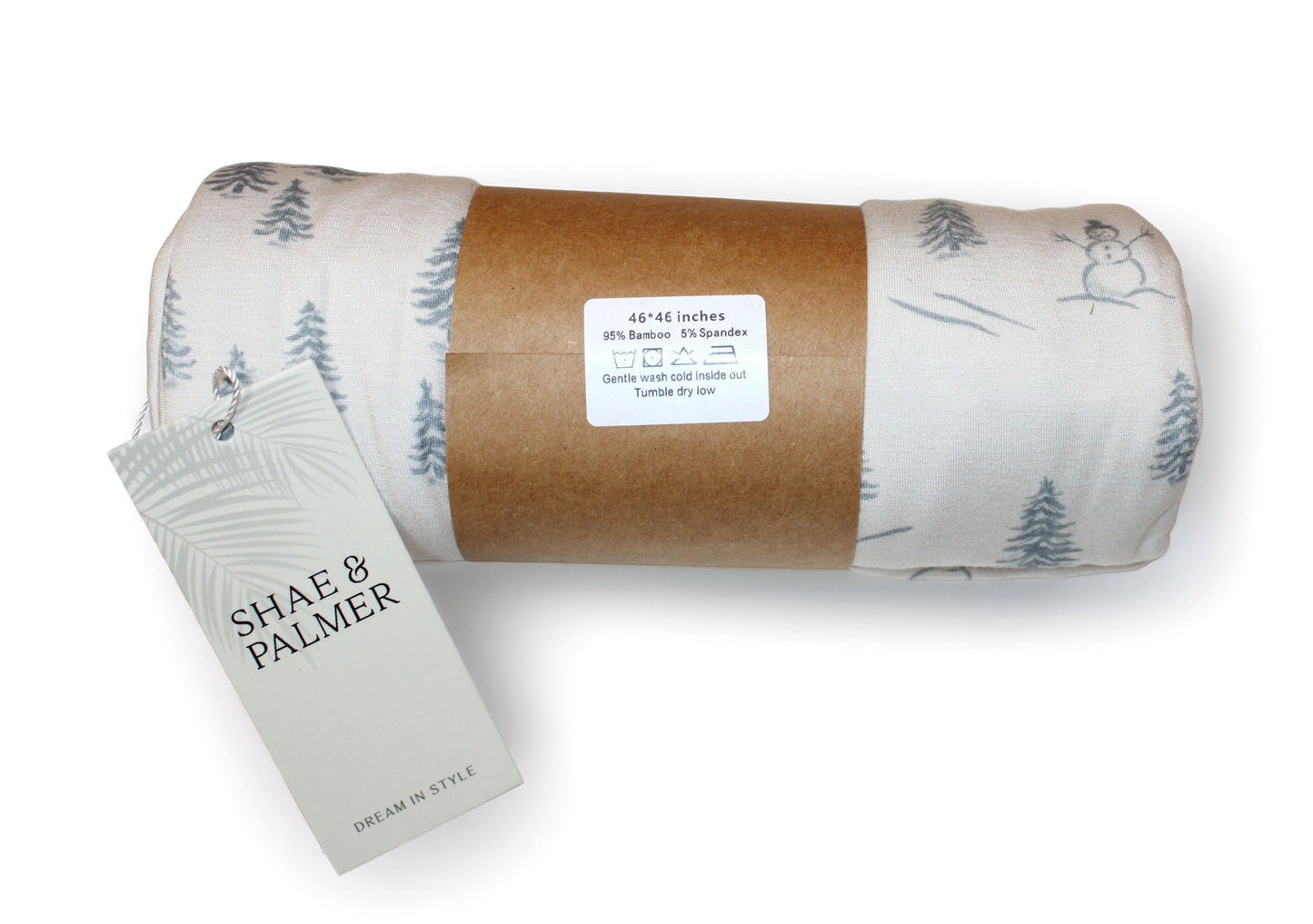 Cozy bamboo baby blanket from the Winterdream Collection — breathable, sustainable fabric designed for warmth, comfort, and modern holiday style.