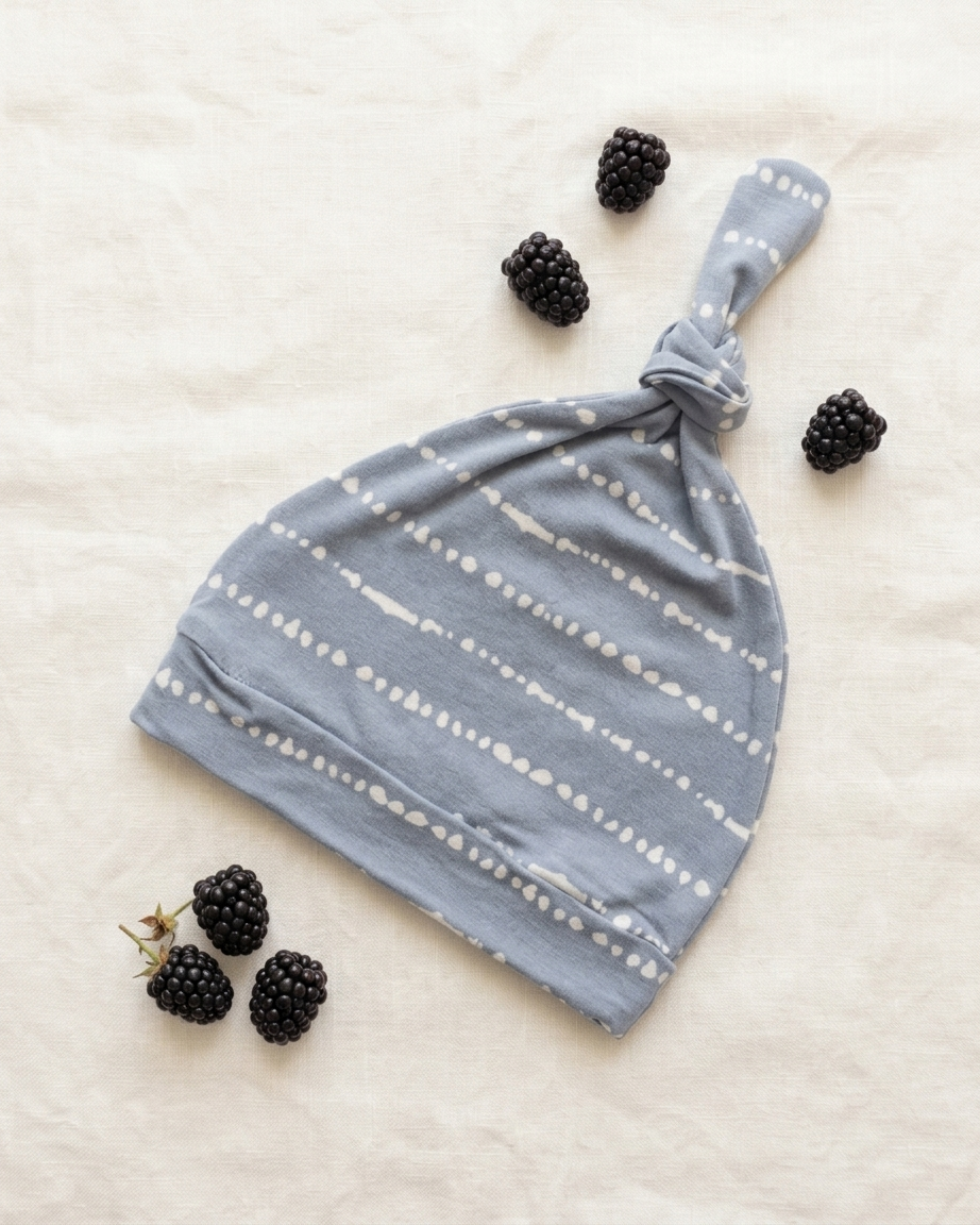 Blue Raspberry bamboo baby hat for newborns by Shae & Palmer