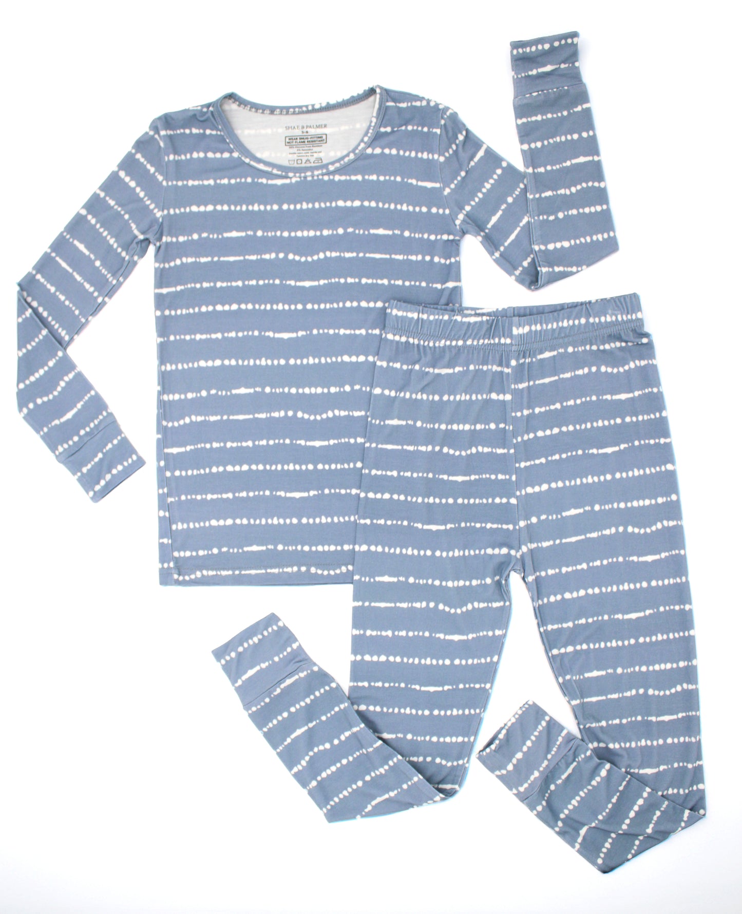 Blue Raspberry Stripe Collection | Toddler Two-Piece Bamboo Pajamas - Blue