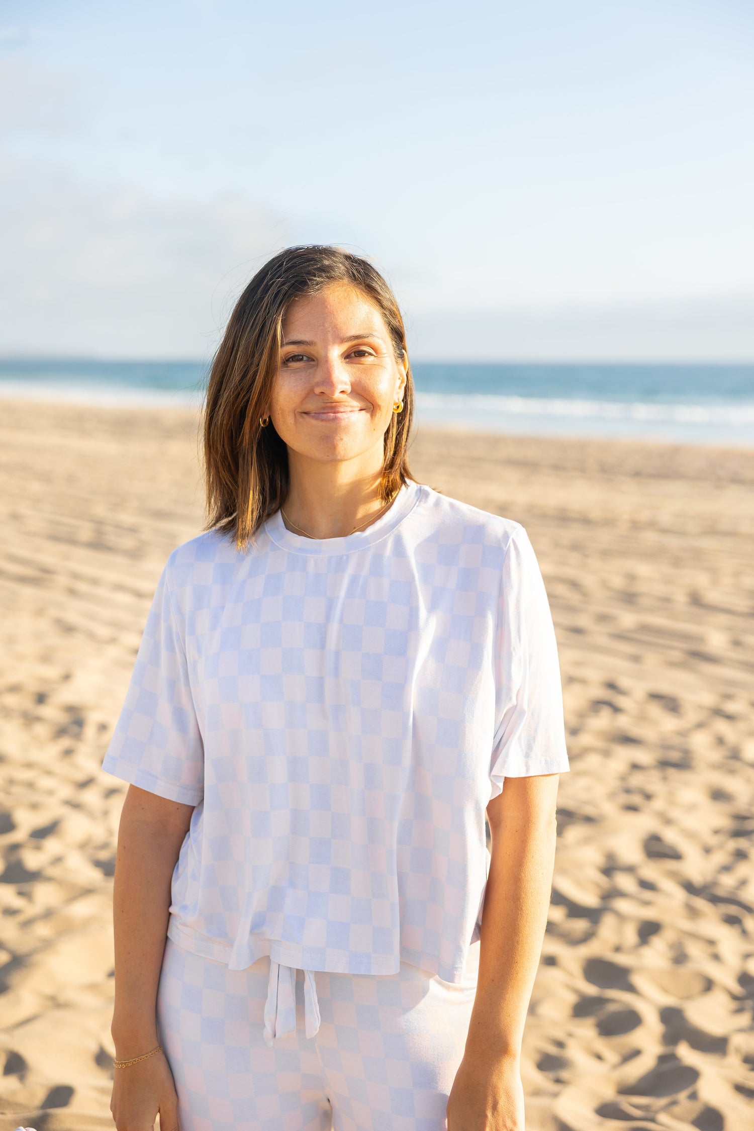 Women’s lightweight summer pajamas in pastel blue