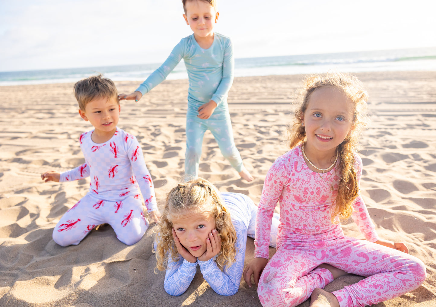 Mermaid Cove  Collection | Big Kids Two-Piece Bamboo Pajamas - Pink