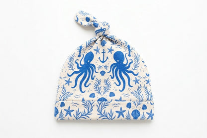 Hidden Ocean Treasures Collection | Bamboo Baby Hat - Blue