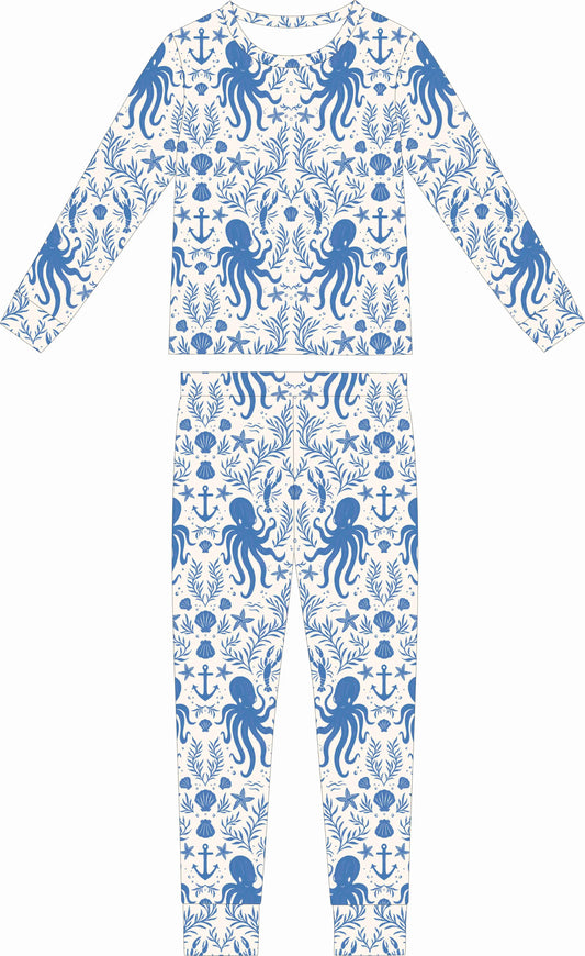 NEW! Hidden Ocean Treasure - Blue – Toddler Two-Piece Pajama
