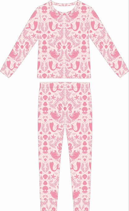 NEW! Mermaid Cove - Pink – Kids Two-Piece Pajama