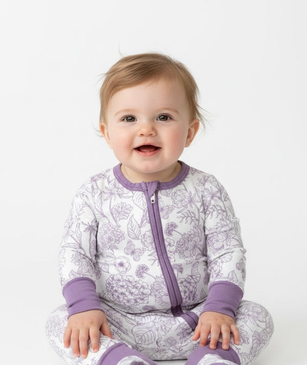 Botanical - Amethyst –  Baby Romper