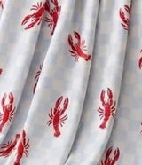 Lobster Splash Collection | Bamboo Blanket - Blue