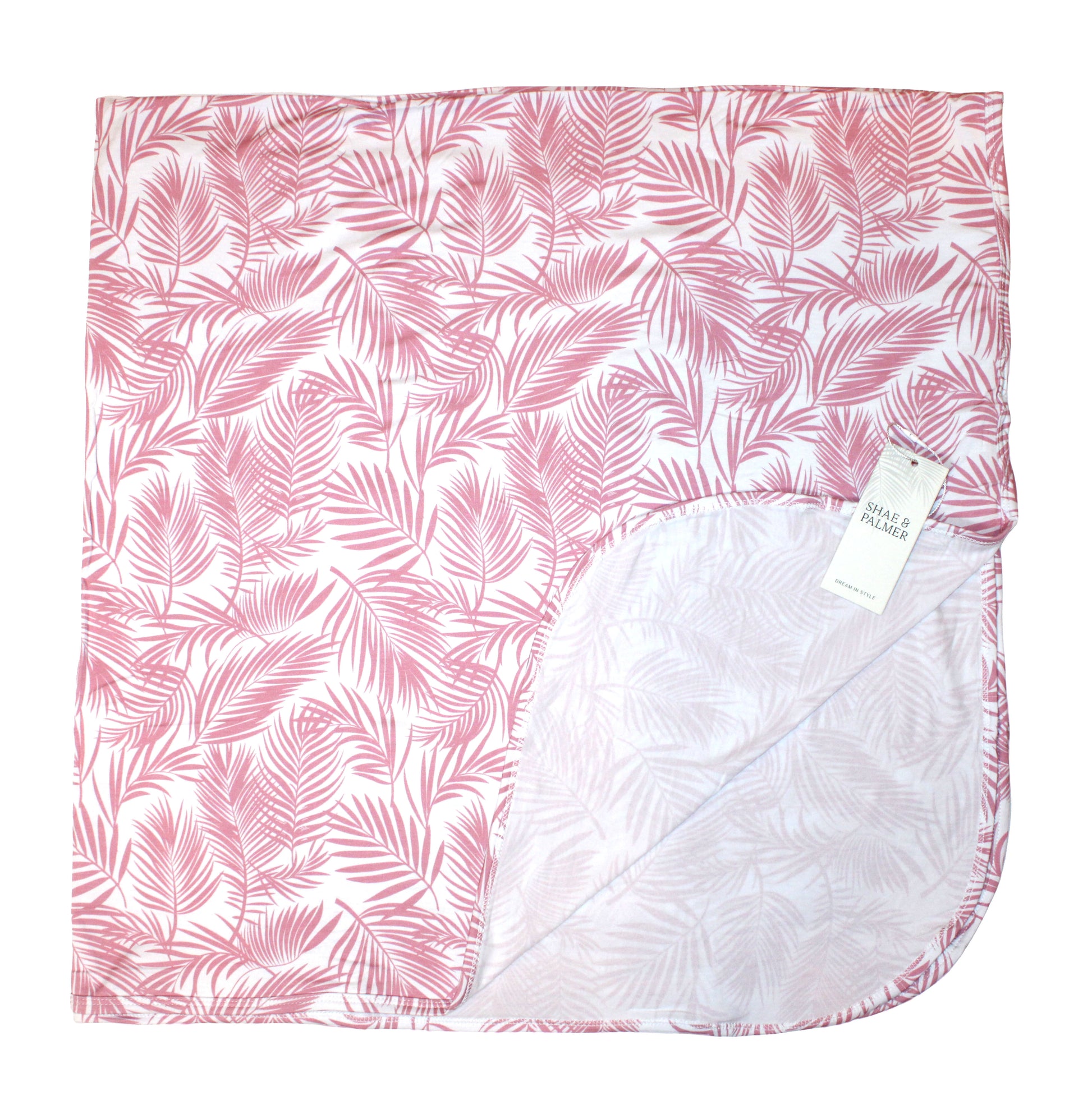 hae & Palmer Cali Coastal pink bamboo baby blanket — soft, breathable, and perfect for cozy naps or beachy nursery vibes.
