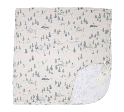 Shae & Palmer Winterdream bamboo baby blanket in Snow White — soft, breathable, and perfect for cozy winter naps or holiday gifting.