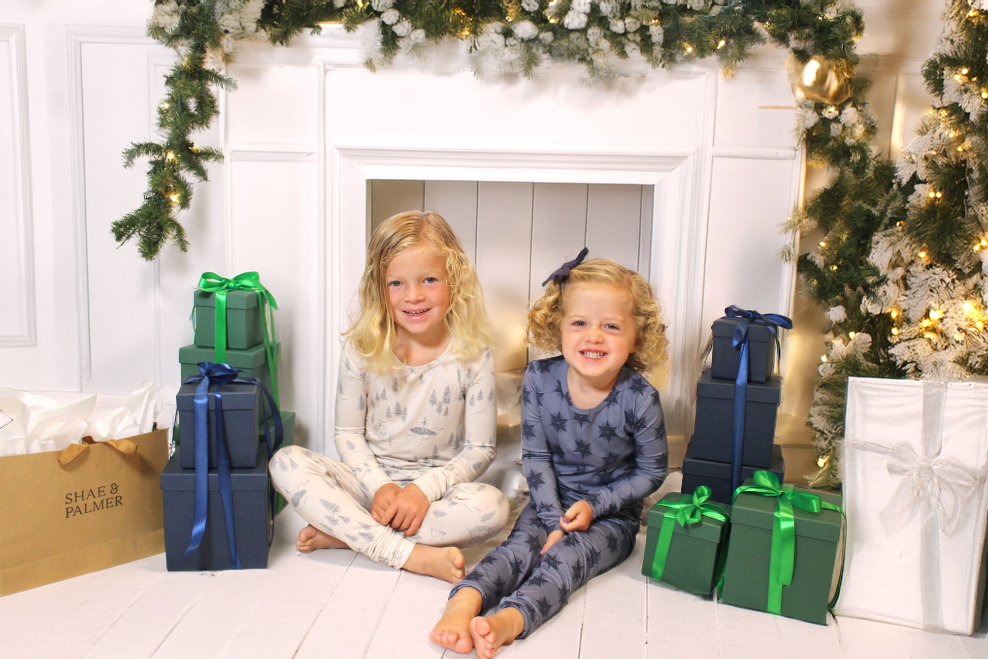 Shae & Palmer Winterdream Big Kids bamboo pajamas in Snow White — soft, breathable, and perfect for cozy holiday mornings and winter nights.