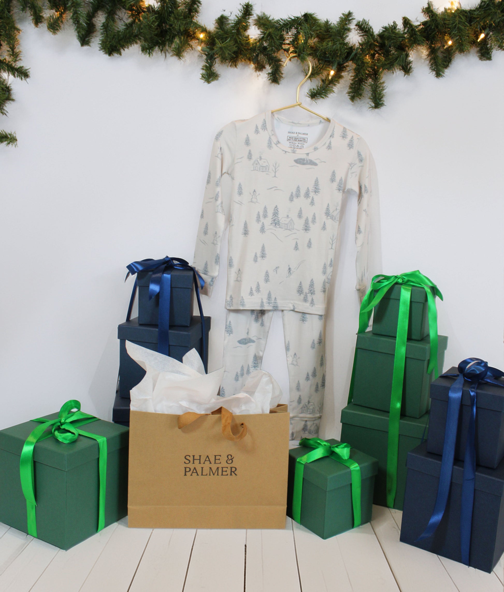 Warm and comfy toddler winter pajamas from the Shae & Palmer Winterdream Collection — made from buttery-soft bamboo for ultimate comfort.