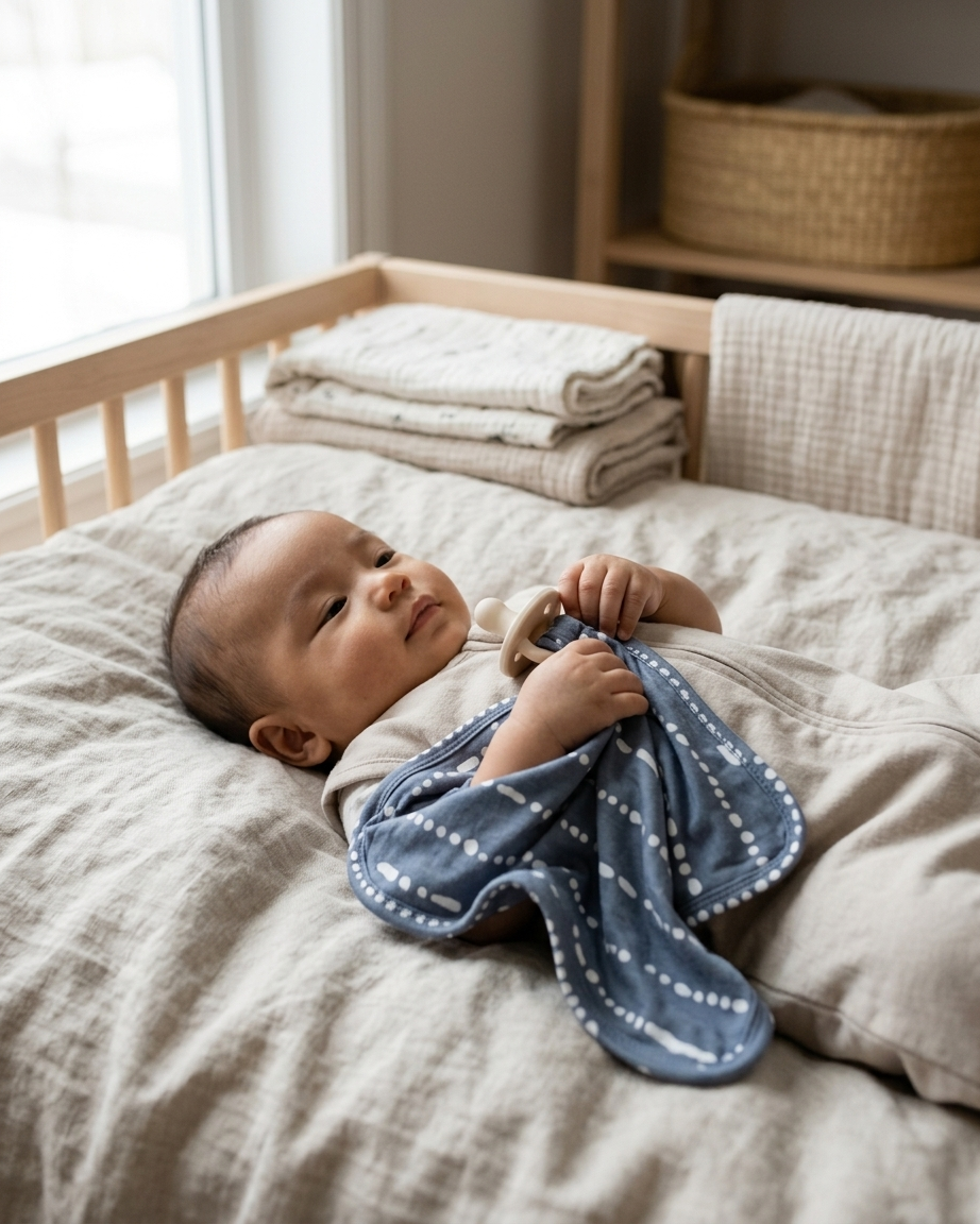 Blue Raspberry blue bamboo baby lovey by Shae & Palmer