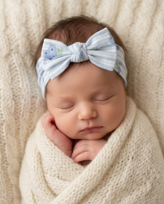 Blueberry Lane bamboo baby headband by Shae & Palmer