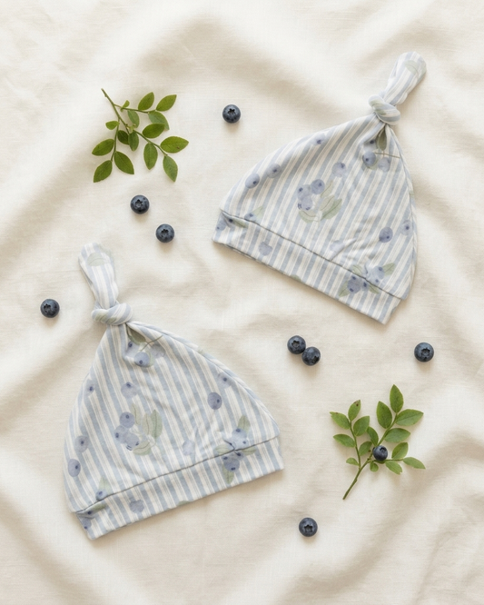 Blueberry Lane bamboo baby hat for newborns by Shae & Palmer