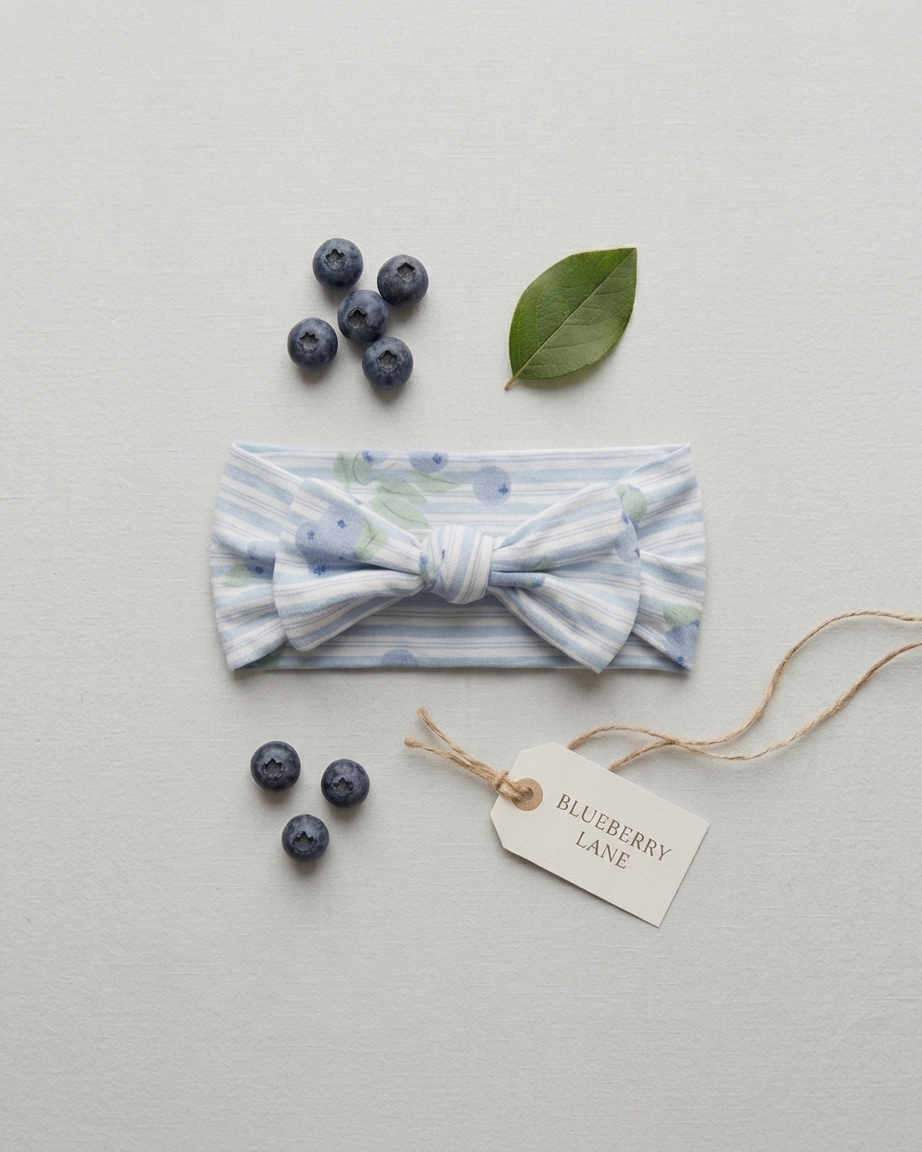 Blueberry Lane bamboo baby headband for sweet matching moments