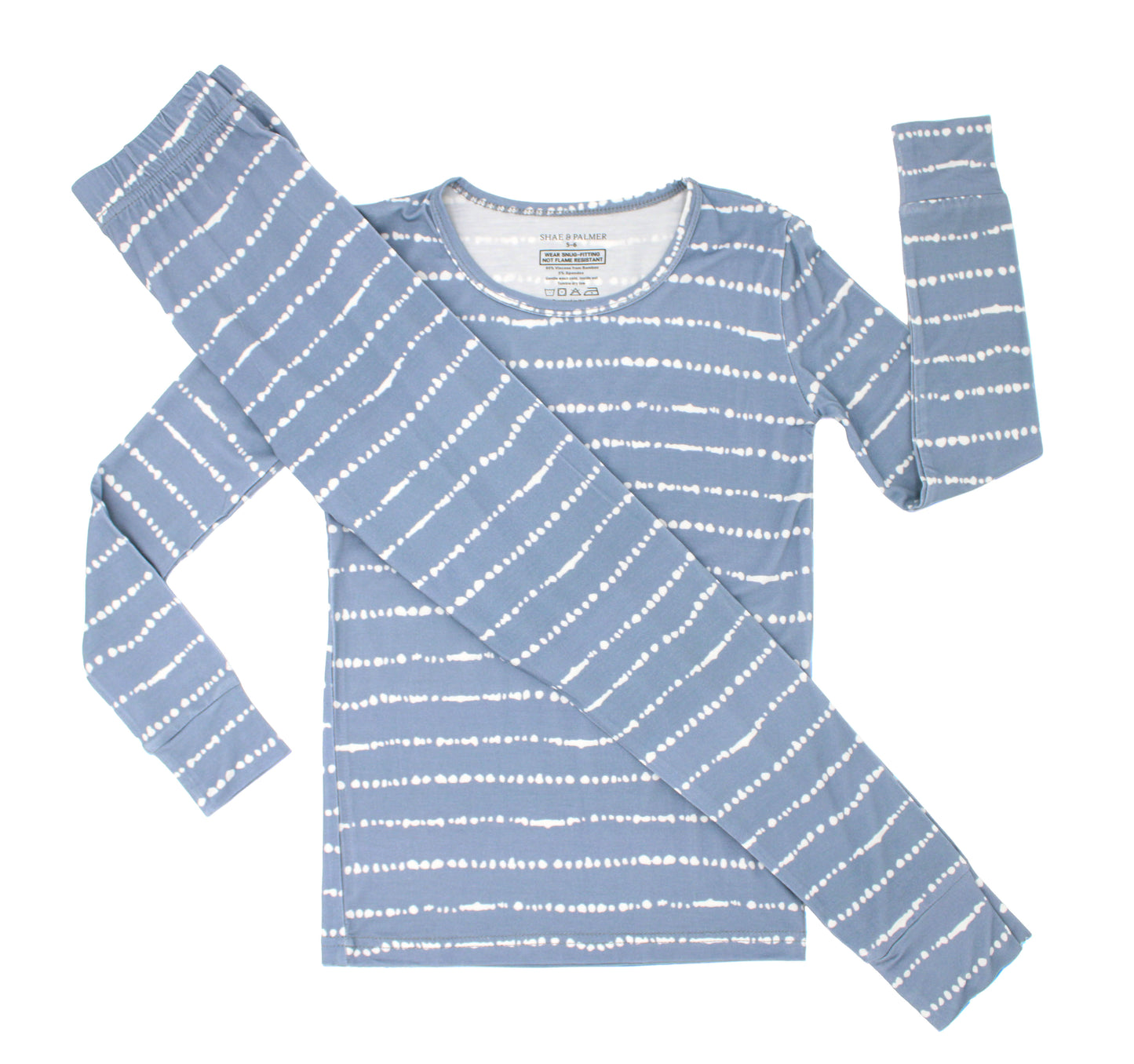 Blue Raspberry Stripe Collection | Toddler Two-Piece Bamboo Pajamas - Blue