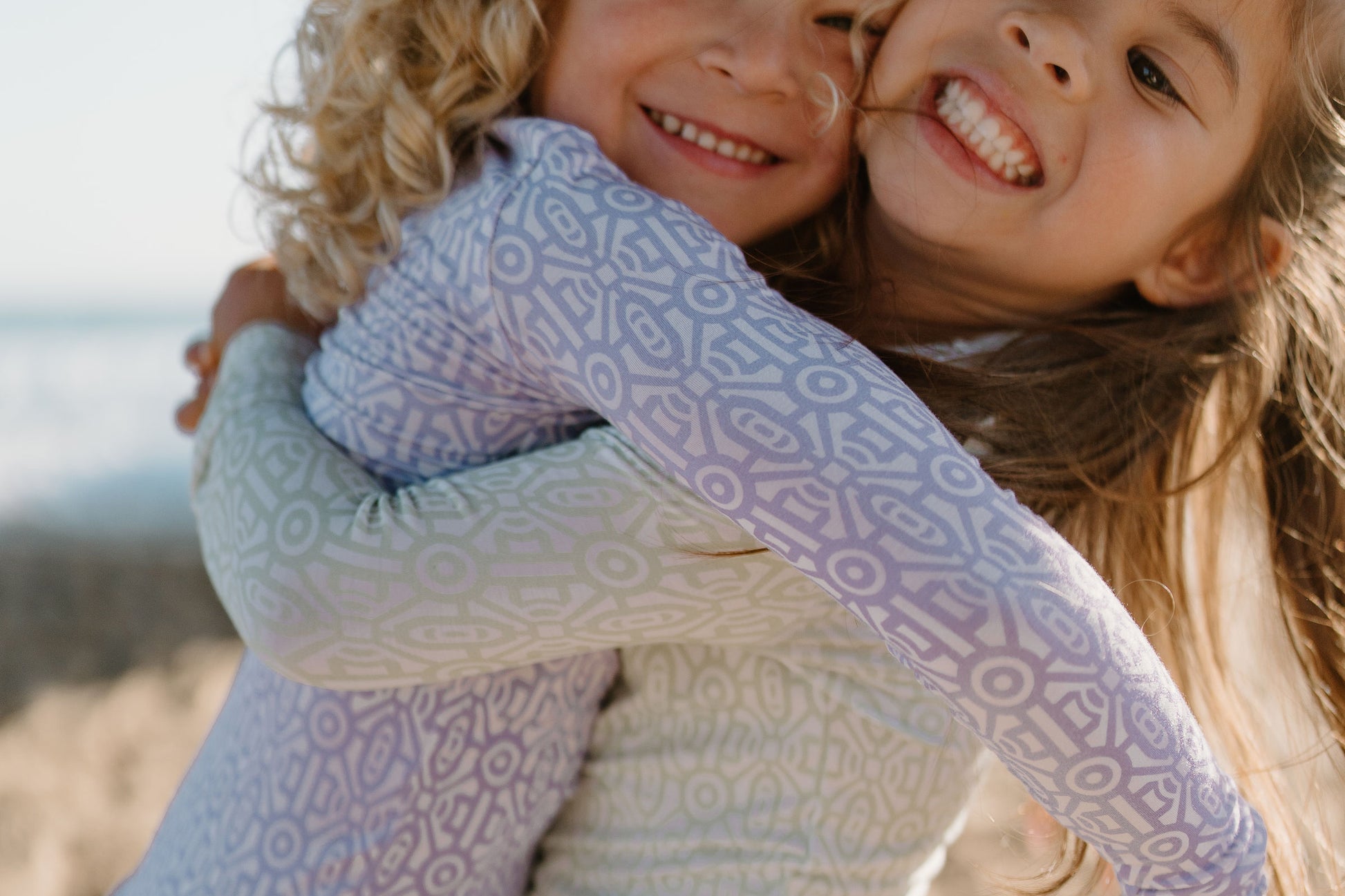 Gemstone Collection bamboo pajama set for kids in a stylish two-piece design, offering buttery-soft fabric, sustainable materials, and a unique gemstone-inspired pattern for comfort and style.