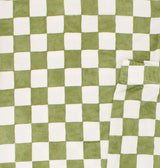 Orchard Checkered Collection | Big Kids Two-Piece Bamboo Pajamas - Green