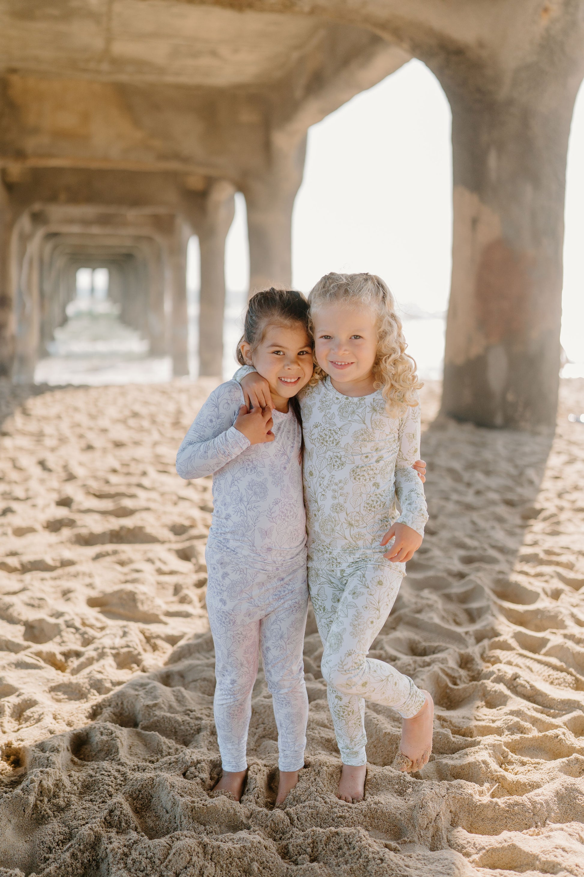 Luxury bamboo kids pajamas in Botanical Amethyst floral print by Shae & Palmer, made from buttery-soft breathable bamboo, designed for newborns, babies, and toddlers, offering sustainable style, easy changes, and all-day comfort.
