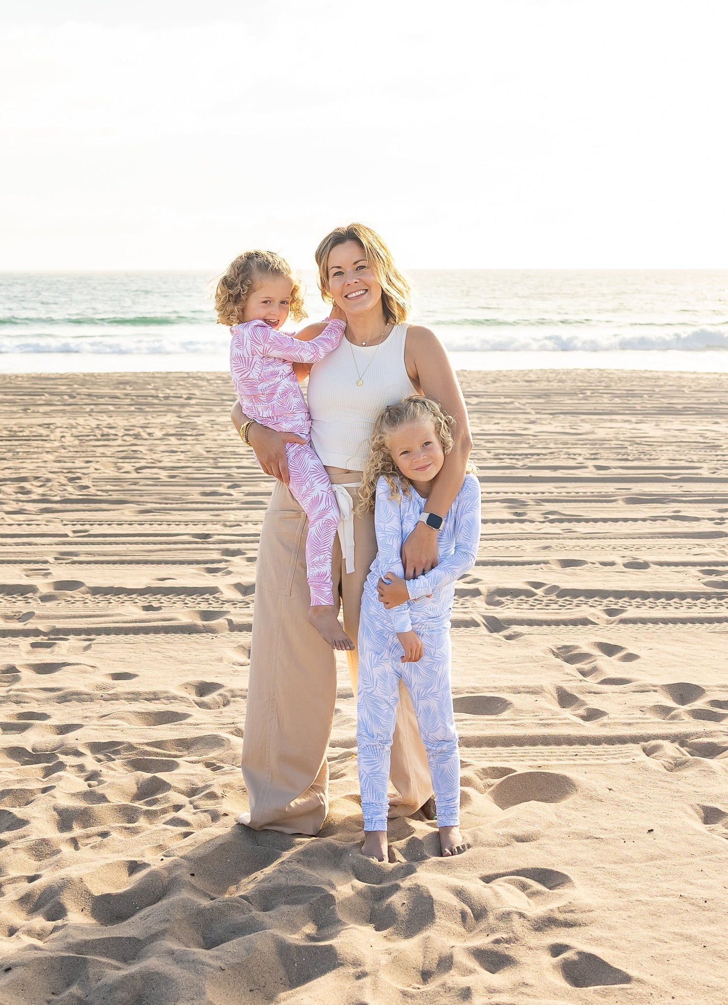 Shae & Palmer founder Sam with her daughters Ella Shae and Maddie Palmer sharing the inspiration behind the luxury bamboo sleepwear brand