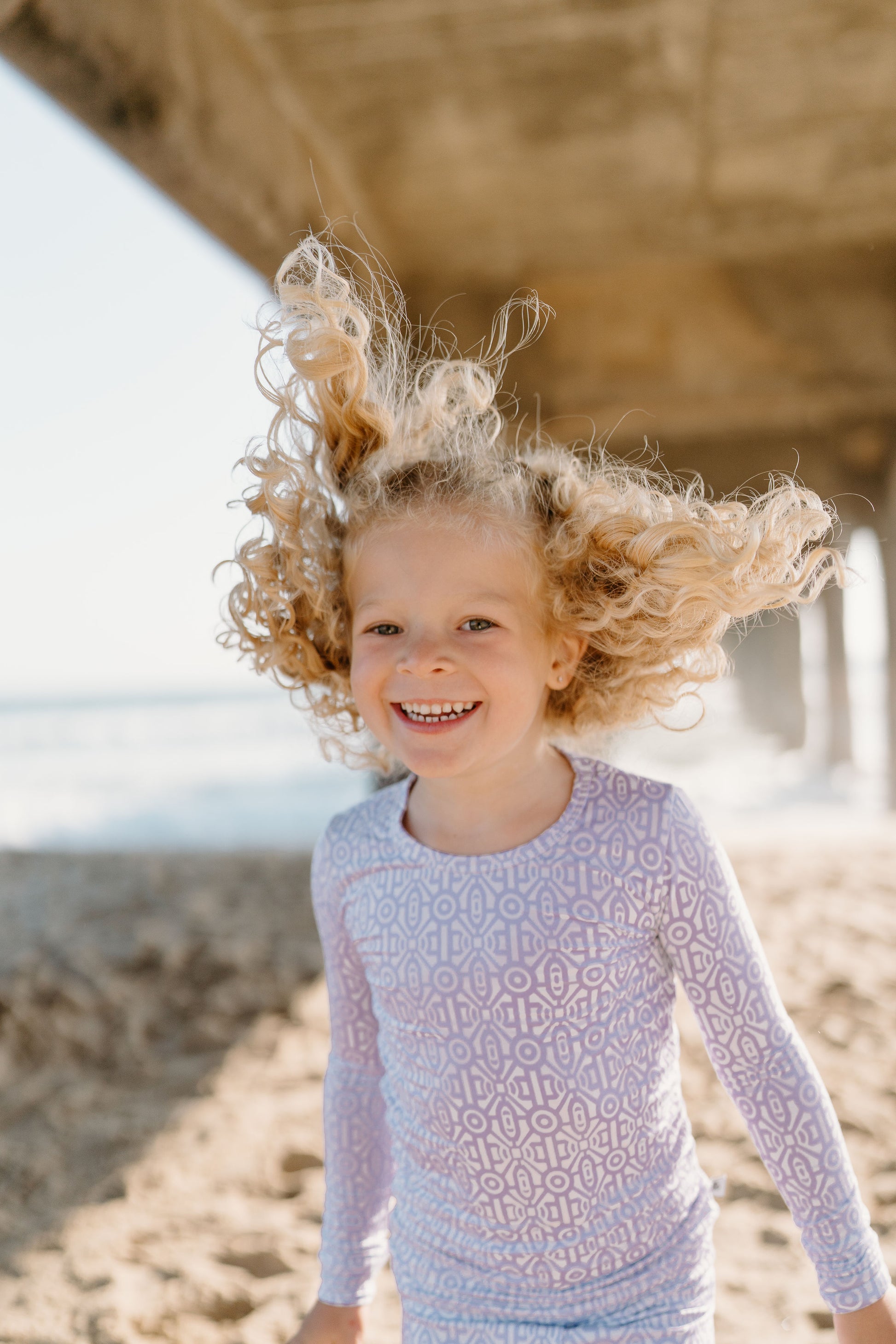 Luxury kids two-piece pajamas from Shae & Palmer’s Gemstone Collection, crafted from eco-friendly bamboo material with a delicate gemstone print and a lightweight, breathable design.