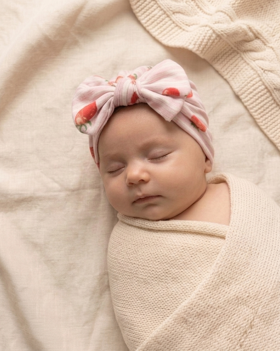 Strawberry Fields bamboo baby headband by Shae & Palmer