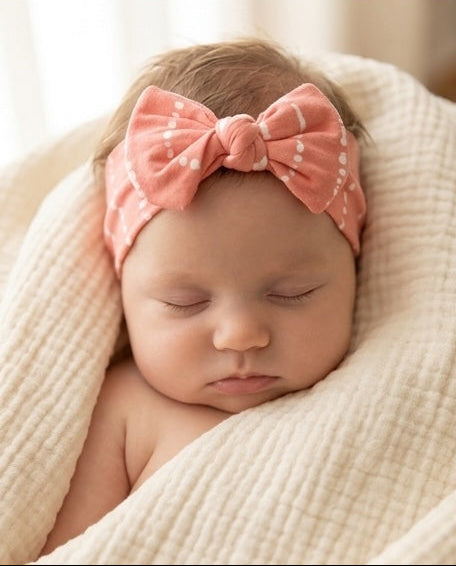 Watermelon Blush bamboo baby headband by Shae & Palmer
