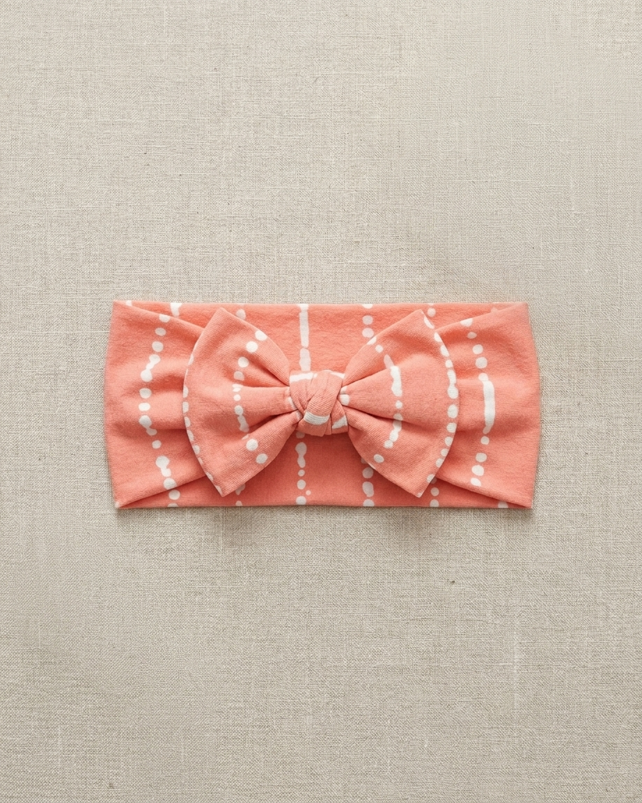 Watermelon Blush bamboo baby headband for sweet matching moments